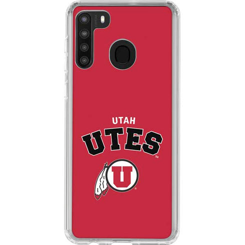 University of Utah Block U Galaxy A21 Clear Case