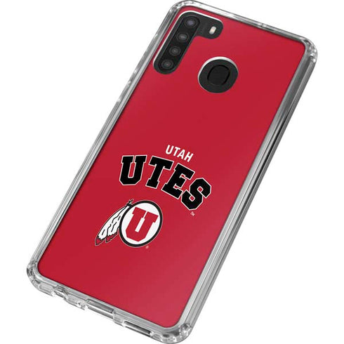 University of Utah Block U Galaxy A21 Clear Case