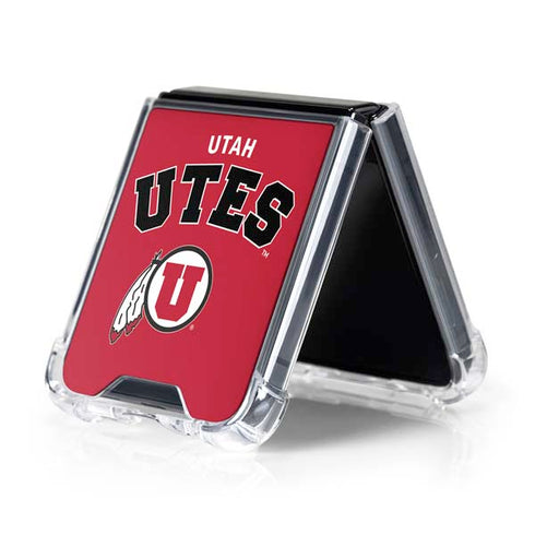 University of Utah Block U Galaxy Z Flip5 5G Clear Case