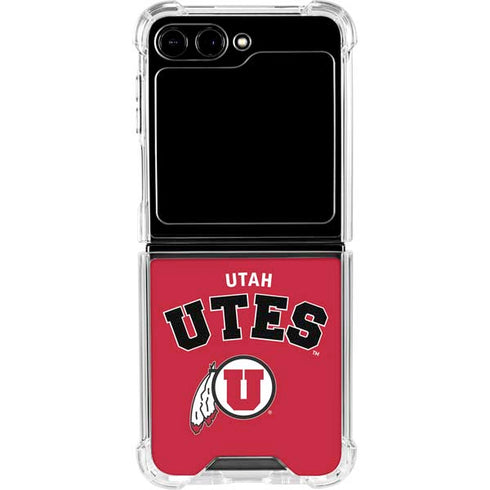 University of Utah Block U Galaxy Z Flip6 Clear Case