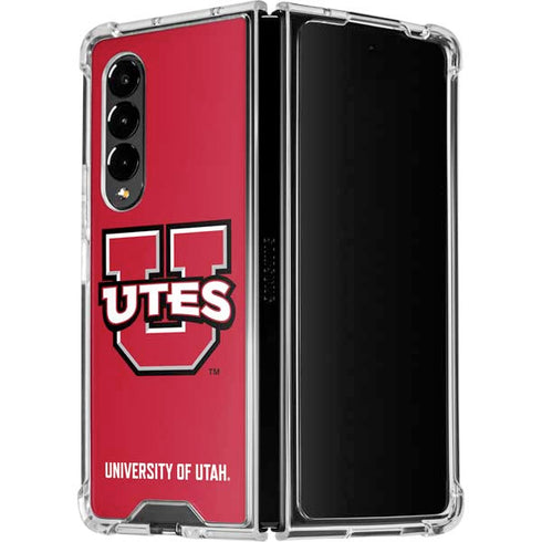 University of Utah Block U Galaxy Z Fold4 5G Clear Case