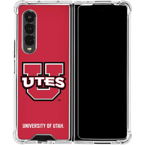 University of Utah Block U Galaxy Z Fold4 5G Clear Case