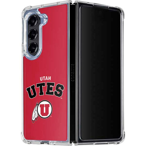 University of Utah Block U Galaxy Z Fold5 5G Clear Case
