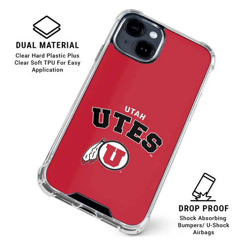 University of Utah Block U iPhone 14 Plus Clear Case