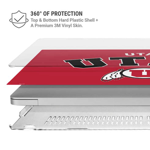 University of Utah Block U MacBook Pro 14in (2021-24) Case plus Skin