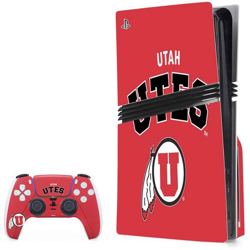 University of Utah Block U PS5 Pro Disk Bundle Skin