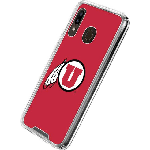 University of Utah Logo Galaxy A30 Clear Case