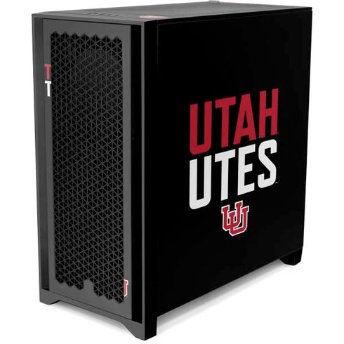 University of Utah Interlocking U Corsair 4000D Tempered Glass Mid-Tower ATX Case Skin