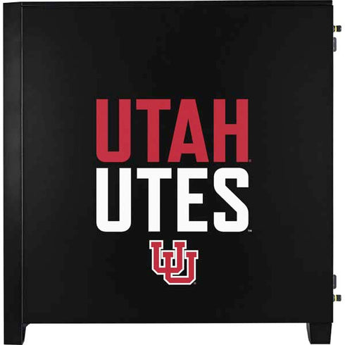 University of Utah Interlocking U Corsair 4000D Tempered Glass Mid-Tower ATX Case Skin