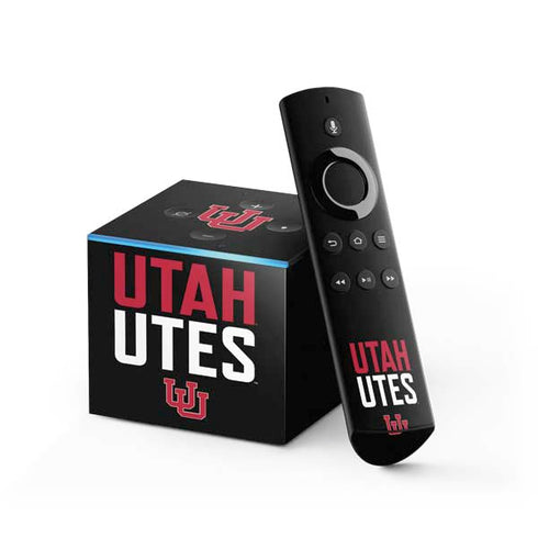 University of Utah Interlocking U Fire TV Cube Skin