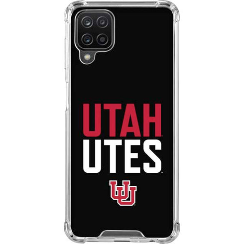 University of Utah Interlocking U Galaxy A12 Clear Case