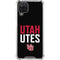 University of Utah Interlocking U Galaxy A12 Clear Case