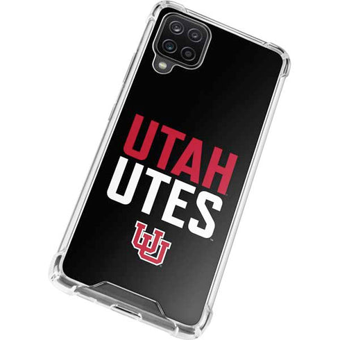 University of Utah Interlocking U Galaxy A12 Clear Case