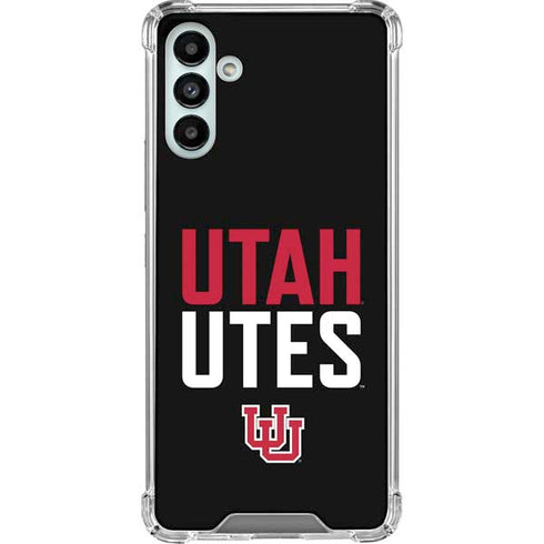 University of Utah Interlocking U Galaxy A13 5G Clear Case