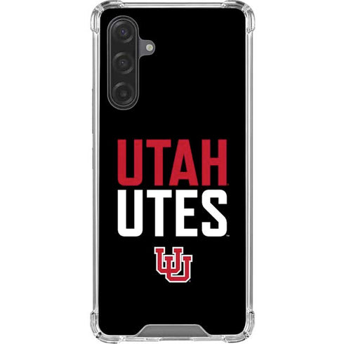 University of Utah Interlocking U Galaxy A17 Clear Case