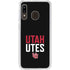 University of Utah Interlocking U Galaxy A20 Clear Case