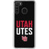 University of Utah Interlocking U Galaxy A21 Clear Case