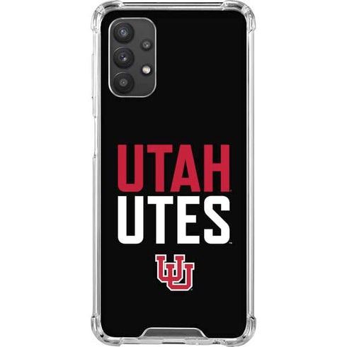University of Utah Interlocking U Galaxy A32 5G Clear Case
