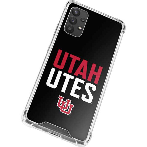 University of Utah Interlocking U Galaxy A32 5G Clear Case