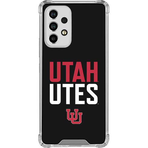 University of Utah Interlocking U Galaxy A33 5G Clear Case
