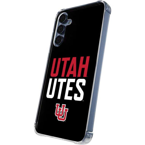 University of Utah Interlocking U Galaxy A35 5G Clear Case