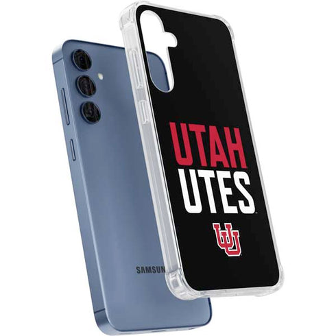 University of Utah Interlocking U Galaxy A35 5G Clear Case