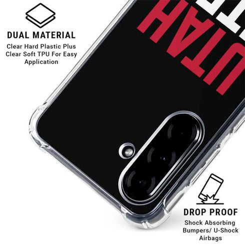 University of Utah Interlocking U Galaxy A36 5G Clear Case