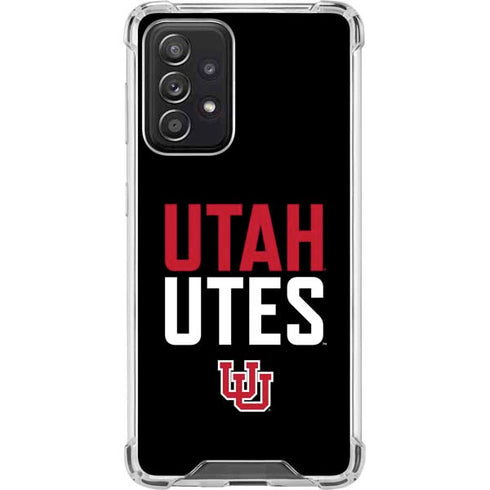 University of Utah Interlocking U Galaxy A52 5G Clear Case