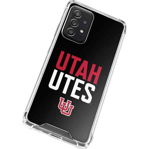 University of Utah Interlocking U Galaxy A52 5G Clear Case
