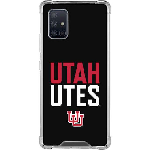 University of Utah Interlocking U Galaxy A71 5G Clear Case