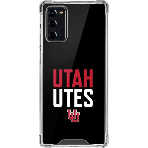 University of Utah Interlocking U Galaxy Note20 5G Clear Case