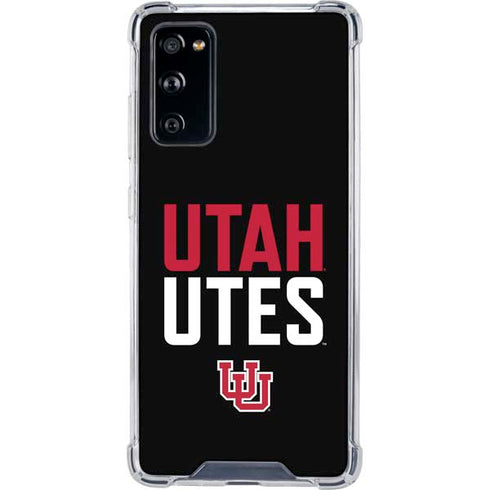 University of Utah Interlocking U Galaxy S20 FE Clear Case