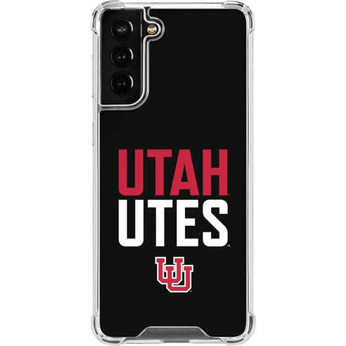 University of Utah Interlocking U Galaxy S21 FE Clear Case