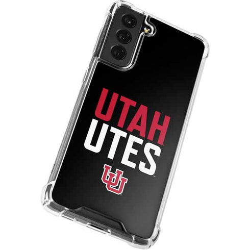 University of Utah Interlocking U Galaxy S21 FE Clear Case