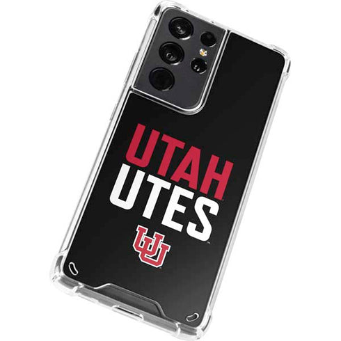 University of Utah Interlocking U Galaxy S21 Ultra 5G Clear Case