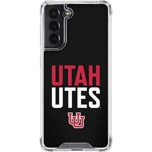 University of Utah Interlocking U Galaxy S22 Clear Case