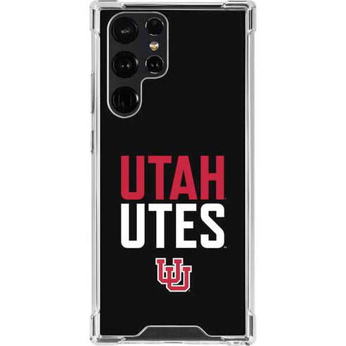 University of Utah Interlocking U Galaxy S22 Ultra Clear Case