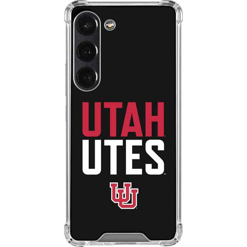 University of Utah Interlocking U Galaxy S23 Clear Case