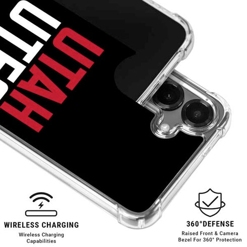 University of Utah Interlocking U Galaxy S26 Plus Clear Case