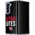 University of Utah Interlocking U Galaxy Z Fold5 5G Clear Case