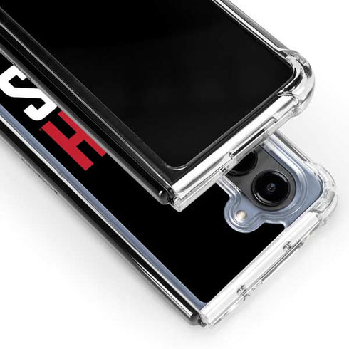 University of Utah Interlocking U Galaxy Z Fold5 5G Clear Case