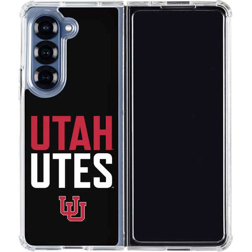 University of Utah Interlocking U Galaxy Z Fold6 Clear Case
