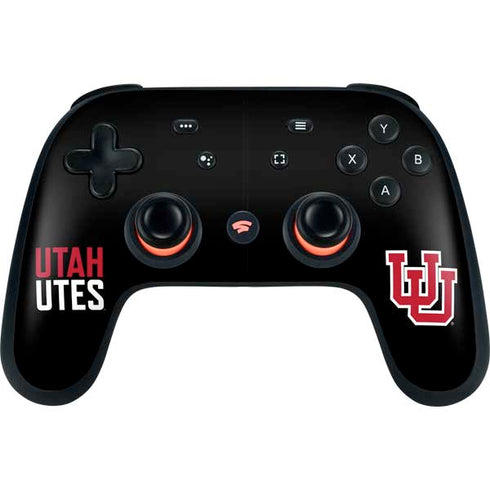 University of Utah Interlocking U Google Stadia Controller Skin