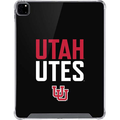 University of Utah Interlocking U iPad Pro 12.9in (2020) Clear Case