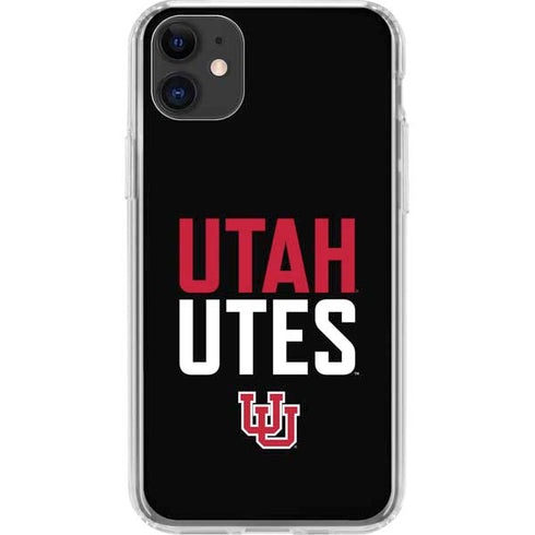 University of Utah Interlocking U iPhone 11 Clear Case