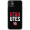 University of Utah Interlocking U iPhone 11 Clear Case
