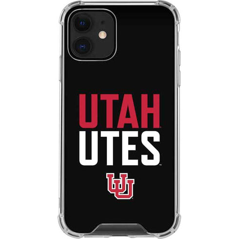 University of Utah Interlocking U iPhone 12 Clear Case
