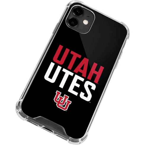 University of Utah Interlocking U iPhone 12 Clear Case