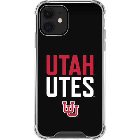 University of Utah Interlocking U iPhone 12 Mini Clear Case