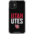 University of Utah Interlocking U iPhone 12 Mini Clear Case